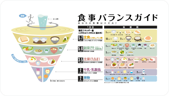 食事バランスガイド表